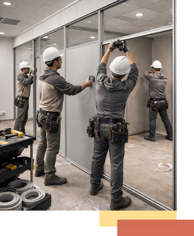 Мобильные офисные перегородки под ключ в Ступино