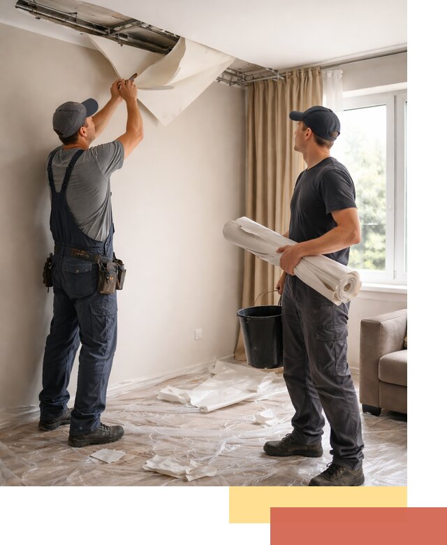 Демонтаж натяжного потолка в Ступино быстро и аккуратно