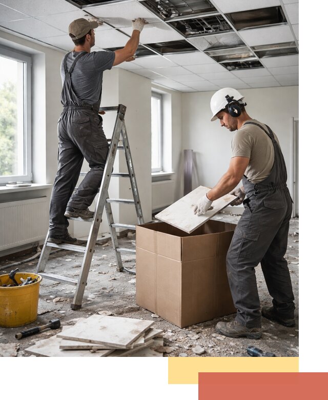 Демонтаж потолочной плитки в Ступино быстро и аккуратно