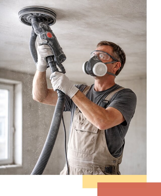 Шлифовка потолка в Ступино — качественная подготовка под отделку