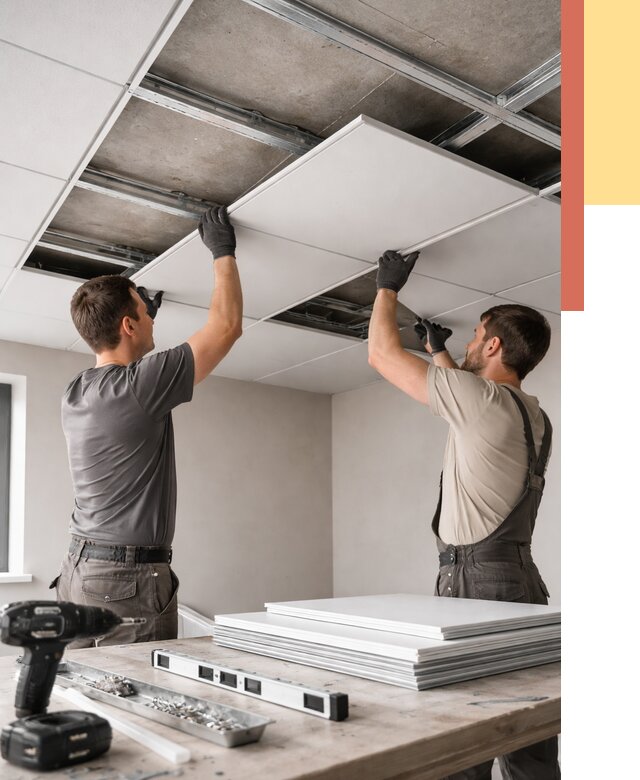 Монтаж кассетного потолка в Ступино от 4677 руб/м2 — установка и сборка | ОТДЕЛОЧНИК-Стп