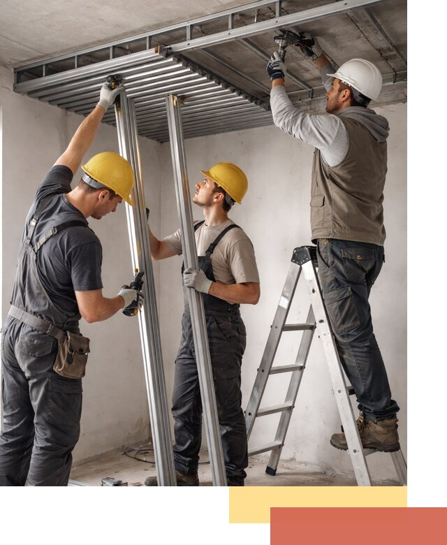 Монтаж реечного потолка под ключ в Ступино