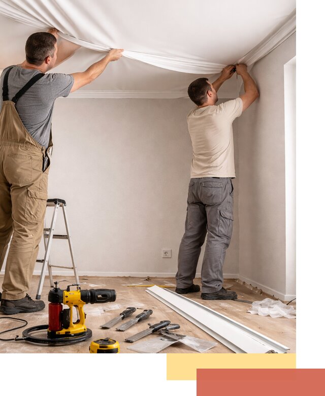 Монтаж ПВХ натяжного потолка в Ступино качественно и быстро