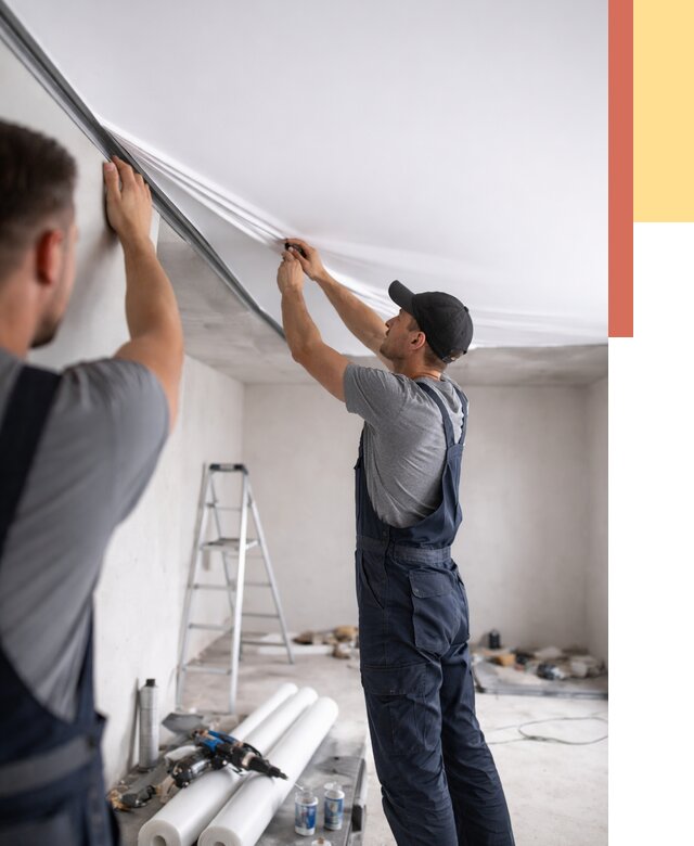 Монтаж матового натяжного потолка в Ступино от 4677 руб./м² — быстро и недорого | ОТДЕЛОЧНИК-Стп