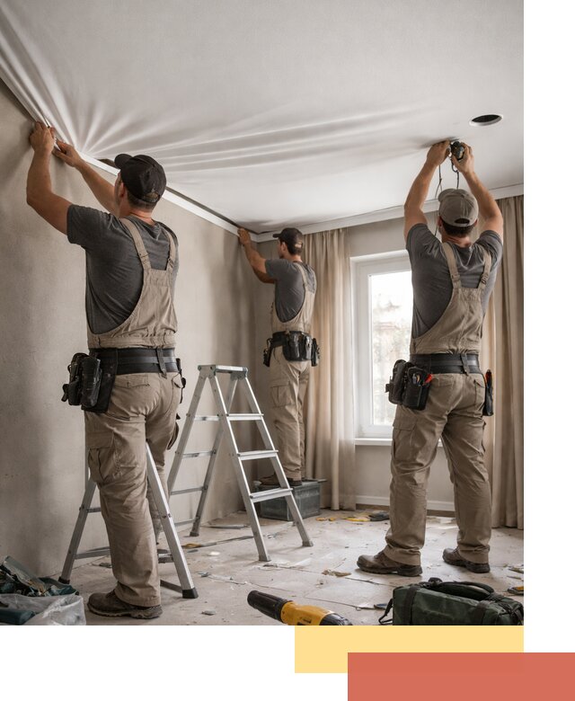 Монтаж матового натяжного потолка в Ступино качественно и быстро