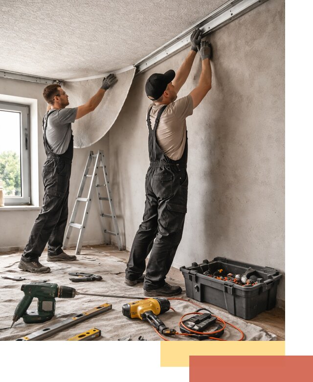 Монтаж фактурного натяжного потолка в Ступино качественно и быстро