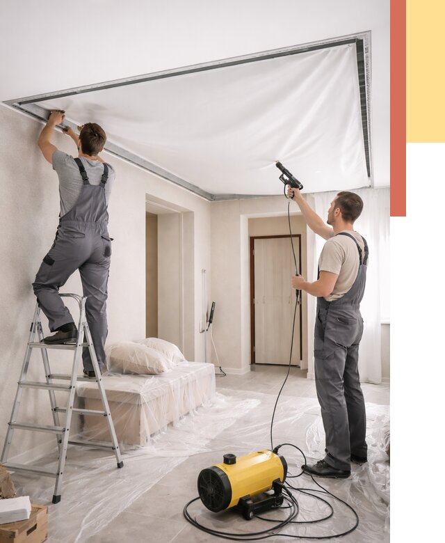 Монтаж натяжного потолка в прихожей в Ступино от 2754 руб. под ключ | ОТДЕЛОЧНИК-Стп