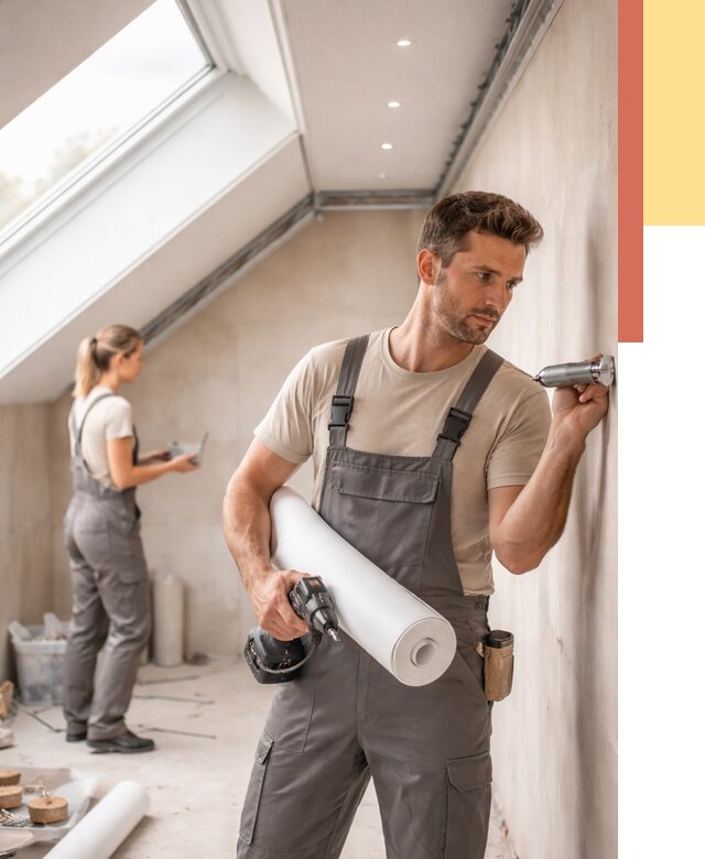 Монтаж натяжного потолка на мансарде в Ступино от 3638 руб. | ОТДЕЛОЧНИК-Стп