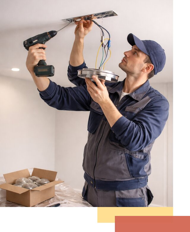 Установка люстры в натяжной потолок в Ступино