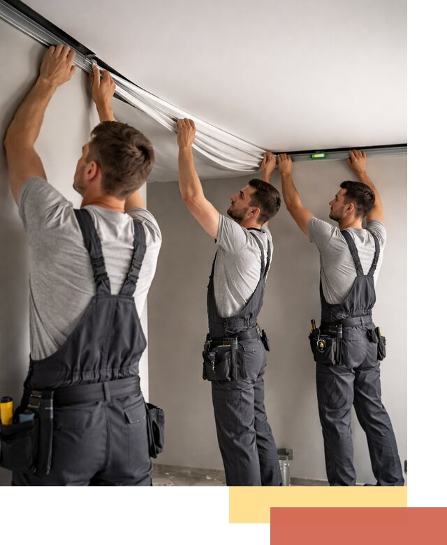 Теневые натяжные потолки в Ступино: монтаж и отделка быстро и качественно