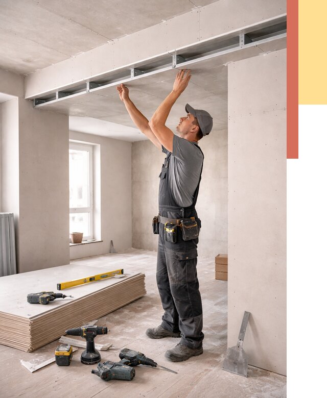 Потолок из гипсокартона с нишей в Ступино от 1299 руб. под ключ | ОТДЕЛОЧНИК-Стп