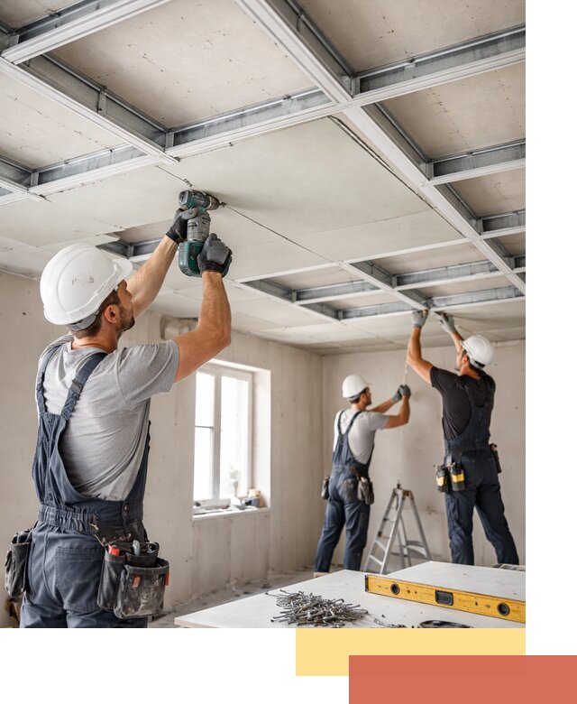 Кессонный потолок из гипсокартона под ключ в Ступино