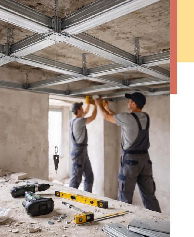Монтаж каркаса потолка из профиля в Ступино от 4677 руб. — услуги ОТДЕЛОЧНИК-Стп