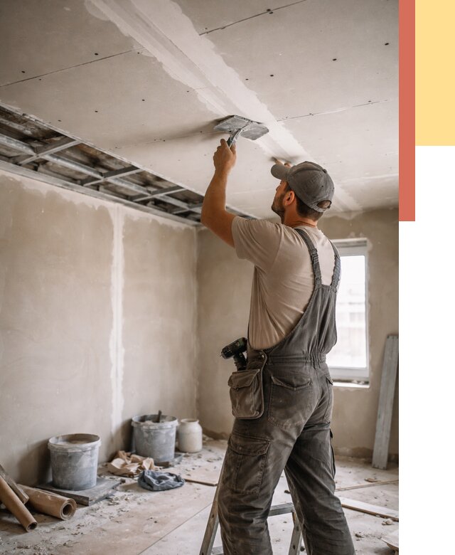 Ремонт потолка из гипсокартона в Ступино от 676 руб./м² — быстро и недорого | ОТДЕЛОЧНИК-Стп