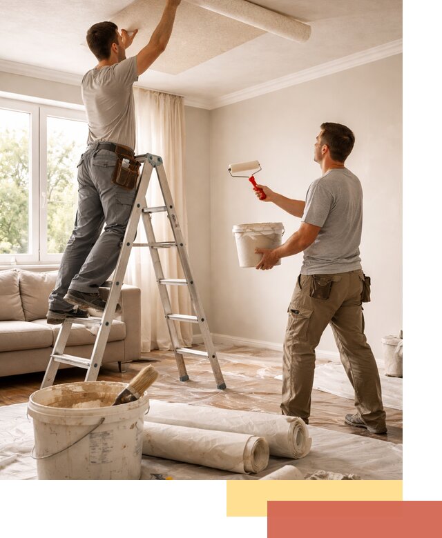 Поклейка обоев на потолок в Ступино — качественно и быстро