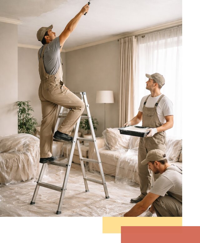 Покраска потолков акриловой краской в Ступино качественно и быстро