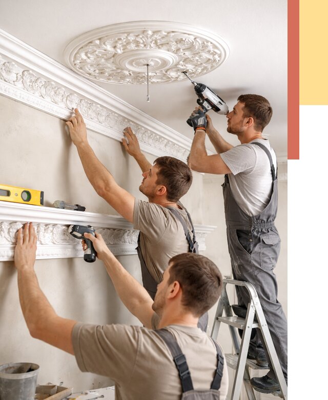 Монтаж лепнины на потолок в Ступино от 3326 руб. быстро и недорого | ОТДЕЛОЧНИК-Стп