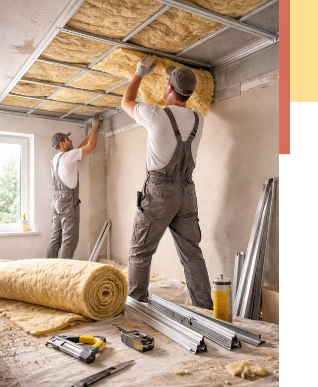 Утепление потолка в Ступино от 7484 руб/м2 — недорого, быстро, под ключ | ОТДЕЛОЧНИК-Стп